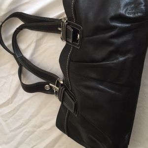 Coach black leather
